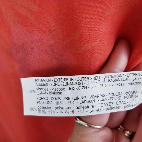 Zara Red Floral Wrap Dress NWT, size XS - Picture 14 of 15